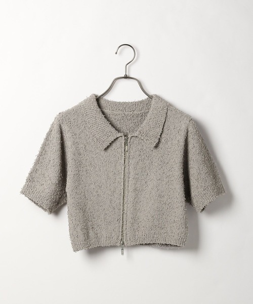 Heather（ヘザー）の「WZIPショートカーディガン（半袖）　118678（カーディガン/ボレロ・レディース・ピンク/グレー/オフホワイト・FREE）」の13枚目の写真