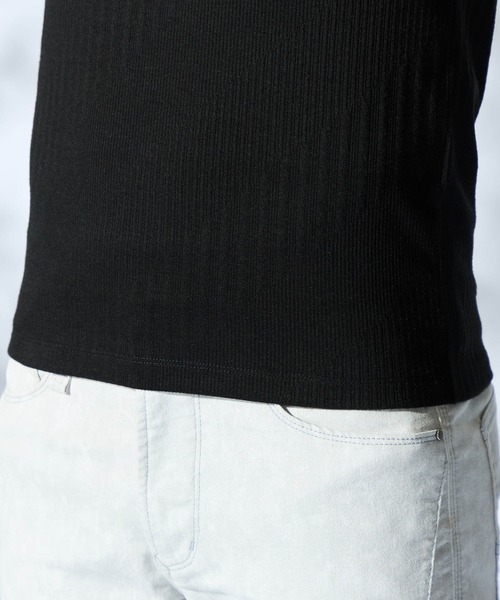 HIDEAWAYS NICOLE（ハイダウェイニコル）の「【20周年記念】ロゴプリントバイアステレコタンクトップ（タンクトップ・メンズ・ブラック/サックスブルー/ネイビー/オフホワイト・MEDIUM/LARGE）」の14枚目の写真