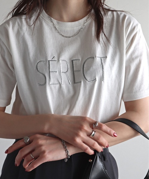 COURO（コウロ）の「アソート刺繍Tシャツ（Tシャツ/カットソー・レディース・ホワイト/ブラック/オートミール/チャコール/ホワイト系/ホワイト系1/ホワイト系2/ブラック系/ブラック系1/ライトグレー系/ライトグレー系1/ライトグレー系2・M/L）」の19枚目の写真