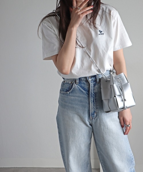 COURO（コウロ）の「アソート刺繍Tシャツ（Tシャツ/カットソー・レディース・ホワイト/ブラック/オートミール/チャコール/ホワイト系/ホワイト系1/ホワイト系2/ブラック系/ブラック系1/ライトグレー系/ライトグレー系1/ライトグレー系2・M/L）」の22枚目の写真