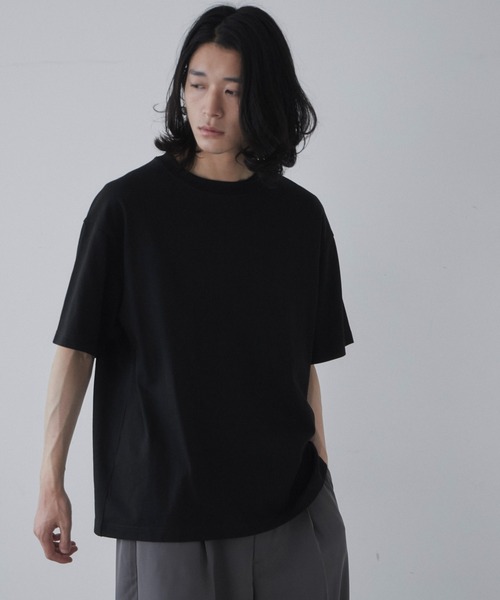 THE STANDARD(ザスタンダード)の「THE STANDARD/シルキーリッチヘビーコットンTシャツ(Tシャツ/カットソー・メンズ・ホワイト/パープル/ブラック系その他/カーキ/ブラック/ライトピンク・SMALL/MEDIUM/LARGE/X-LARGE)」の2枚目の写真