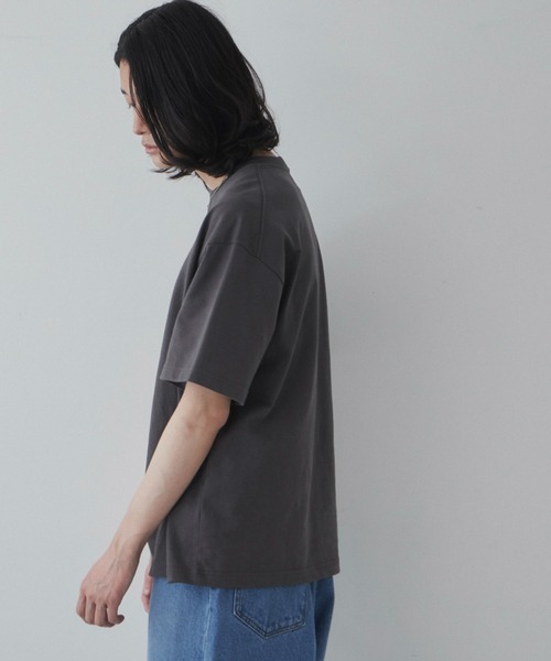 THE STANDARD(ザスタンダード)の「THE STANDARD/シルキーリッチヘビーコットンTシャツ(Tシャツ/カットソー・メンズ・ホワイト/パープル/ブラック系その他/カーキ/ブラック/ライトピンク・SMALL/MEDIUM/LARGE/X-LARGE)」の19枚目の写真