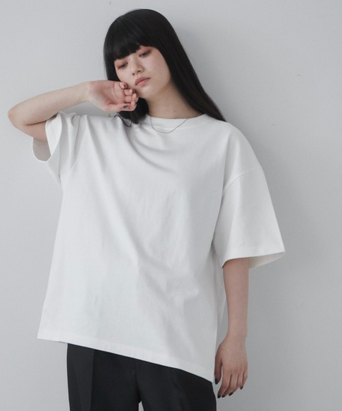 THE STANDARD(ザスタンダード)の「THE STANDARD/シルキーリッチヘビーコットンTシャツ(Tシャツ/カットソー・メンズ・ホワイト/パープル/ブラック系その他/カーキ/ブラック/ライトピンク・SMALL/MEDIUM/LARGE/X-LARGE)」の11枚目の写真