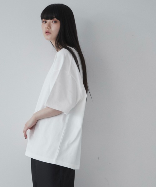 THE STANDARD(ザスタンダード)の「THE STANDARD/シルキーリッチヘビーコットンTシャツ(Tシャツ/カットソー・メンズ・ホワイト/パープル/ブラック系その他/カーキ/ブラック/ライトピンク・SMALL/MEDIUM/LARGE/X-LARGE)」の12枚目の写真