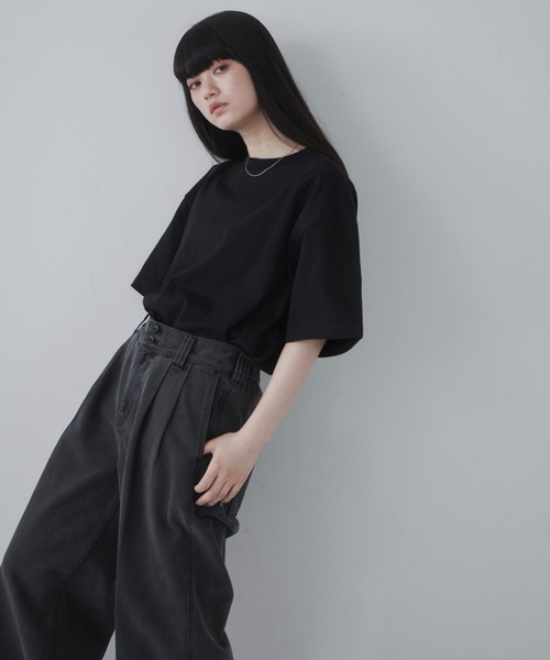 THE STANDARD(ザスタンダード)の「THE STANDARD/シルキーリッチヘビーコットンTシャツ(Tシャツ/カットソー・メンズ・ホワイト/パープル/ブラック系その他/カーキ/ブラック/ライトピンク・SMALL/MEDIUM/LARGE/X-LARGE)」の17枚目の写真