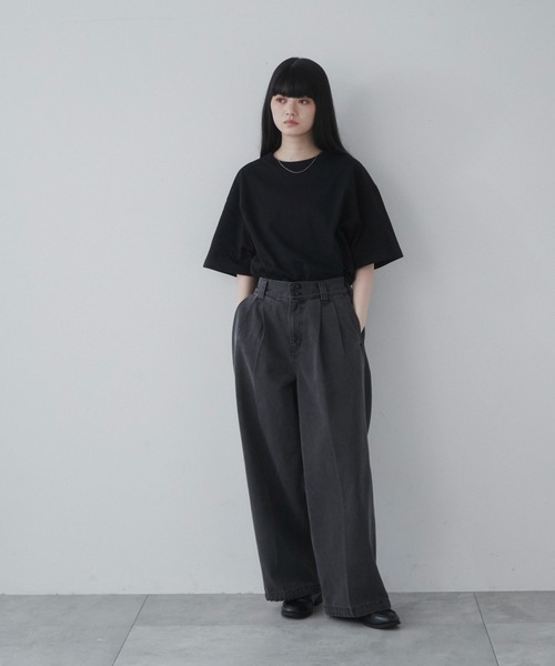 THE STANDARD(ザスタンダード)の「THE STANDARD/シルキーリッチヘビーコットンTシャツ(Tシャツ/カットソー・メンズ・ホワイト/パープル/ブラック系その他/カーキ/ブラック/ライトピンク・SMALL/MEDIUM/LARGE/X-LARGE)」の18枚目の写真