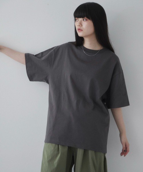 THE STANDARD(ザスタンダード)の「THE STANDARD/シルキーリッチヘビーコットンTシャツ(Tシャツ/カットソー・メンズ・ホワイト/パープル/ブラック系その他/カーキ/ブラック/ライトピンク・SMALL/MEDIUM/LARGE/X-LARGE)」の22枚目の写真