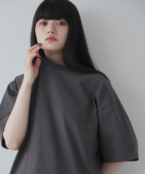 THE STANDARD(ザスタンダード)の「THE STANDARD/シルキーリッチヘビーコットンTシャツ(Tシャツ/カットソー・メンズ・ホワイト/パープル/ブラック系その他/カーキ/ブラック/ライトピンク・SMALL/MEDIUM/LARGE/X-LARGE)」の21枚目の写真