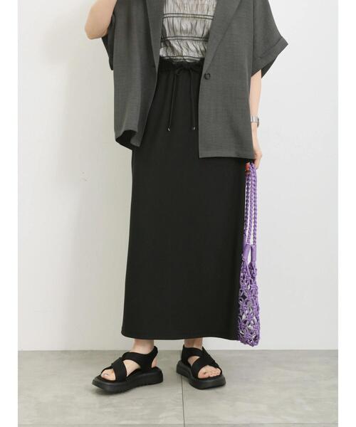 Samansa Mos2 blue(サマンサモスモスブルー)の「ナロースカート(スカート・レディース・モカ/ブルー/ブラック・F)」の2枚目の写真