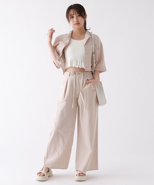 repipi armario（レピピ アルマリオ）の「シャーリングタンクトップ（タンクトップ・キッズ・ホワイト/ピンク/ブラック/ブルー・MEDIUM/LARGE/SMALL）」の8枚目の写真