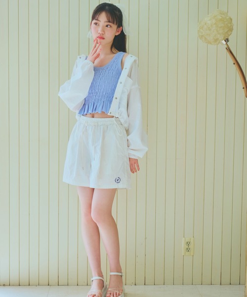 repipi armario（レピピ アルマリオ）の「シャーリングタンクトップ（タンクトップ・キッズ・ホワイト/ピンク/ブラック/ブルー・MEDIUM/LARGE/SMALL）」の16枚目の写真