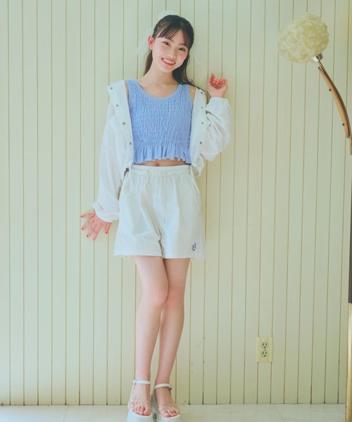 repipi armario（レピピ アルマリオ）の「シャーリングタンクトップ（タンクトップ・キッズ・ホワイト/ピンク/ブラック/ブルー・MEDIUM/LARGE/SMALL）」の17枚目の写真