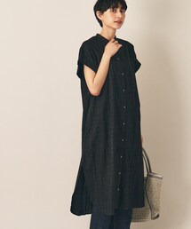 ◆【洗える】インド刺繍シャツワンピース