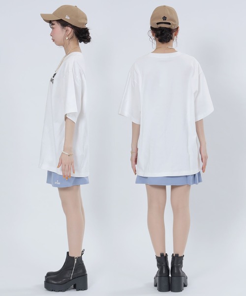 MARY QUANT（マリークワント）の「ヘビーコットンMQロゴビッグ Tシャツ（Tシャツ/カットソー・レディース・ホワイト/ピンク/ブルー/ブラック・M）」の6枚目の写真