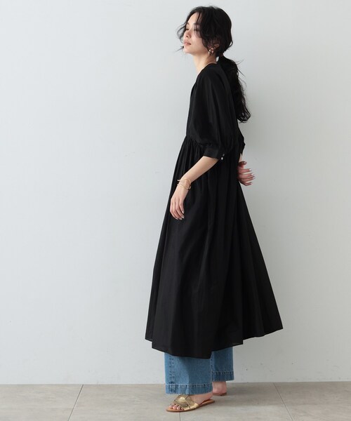 GALLEST(ギャレスト)の「◆コットンボイルピンタックワンピース(ワンピース・レディース・ブラック/ピンク系・38)」の4枚目の写真