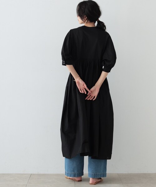 GALLEST(ギャレスト)の「◆コットンボイルピンタックワンピース(ワンピース・レディース・ブラック/ピンク系・38)」の5枚目の写真