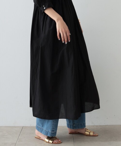 GALLEST(ギャレスト)の「◆コットンボイルピンタックワンピース(ワンピース・レディース・ブラック/ピンク系・38)」の7枚目の写真