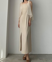 Louere | 【選べる】チュールリボンキャミワンピース（セミフレア／Iライン）[高身長サイズMT/低身長サイズS有り](ワンピース)