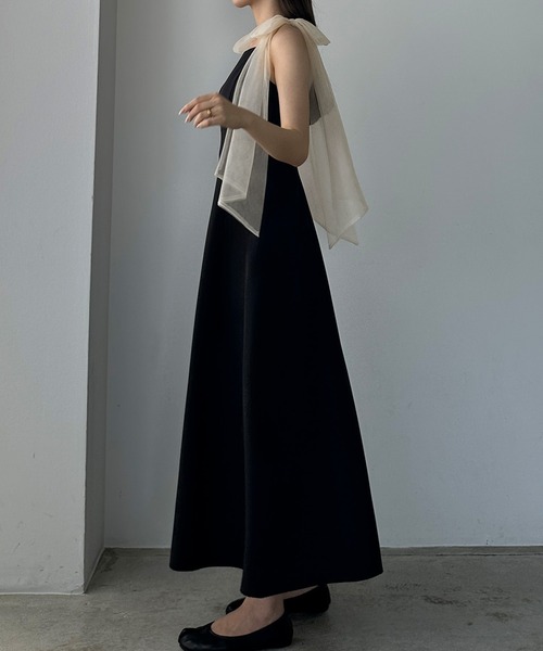 チュールカシュリボンキャミワンピース Louere（ルエレ）の「【選べる】チュールリボンキャミワンピース