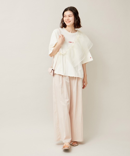 CONVERSE（コンバース）の「【CONVERSE /コンバース】天竺シューズプリントワイドTシャツ（Tシャツ/カットソー・レディース・ホワイト系その他5・38）」の2枚目の写真