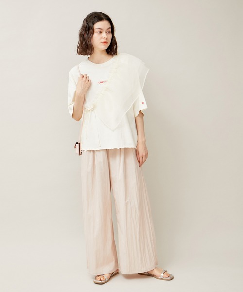 CONVERSE（コンバース）の「【CONVERSE /コンバース】天竺シューズプリントワイドTシャツ（Tシャツ/カットソー・レディース・ホワイト系その他5・38）」の3枚目の写真