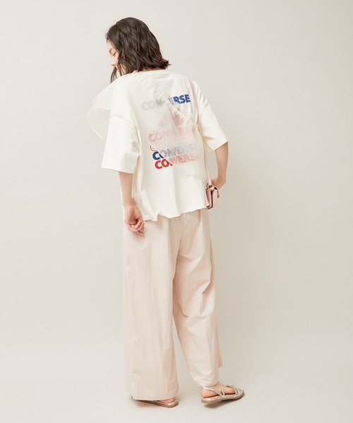 CONVERSE（コンバース）の「【CONVERSE /コンバース】天竺シューズプリントワイドTシャツ（Tシャツ/カットソー・レディース・ホワイト系その他5・38）」の4枚目の写真