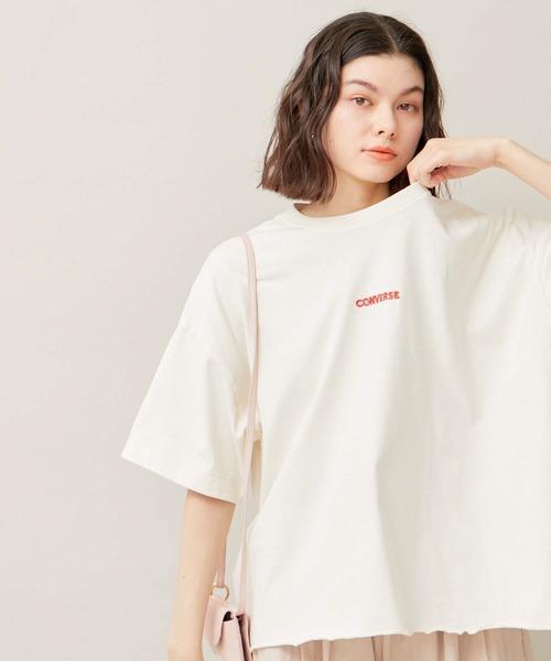 CONVERSE（コンバース）の「【CONVERSE /コンバース】天竺シューズプリントワイドTシャツ（Tシャツ/カットソー・レディース・ホワイト系その他5・38）」の5枚目の写真