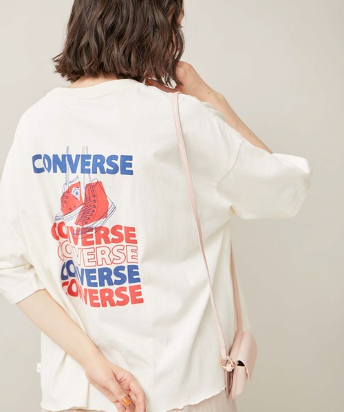 CONVERSE（コンバース）の「【CONVERSE /コンバース】天竺シューズプリントワイドTシャツ（Tシャツ/カットソー・レディース・ホワイト系その他5・38）」の6枚目の写真