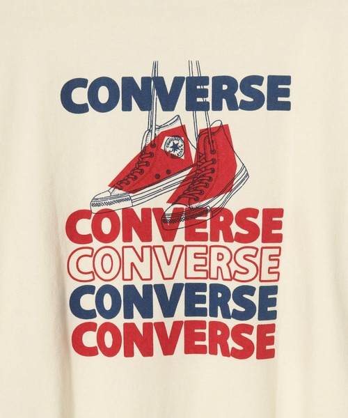 CONVERSE（コンバース）の「【CONVERSE /コンバース】天竺シューズプリントワイドTシャツ（Tシャツ/カットソー・レディース・ホワイト系その他5・38）」の14枚目の写真