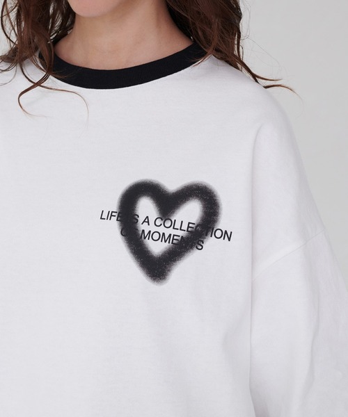 HEART LOGO RINGER T-SHIRT / ハートロゴリンガーTシャツ（T