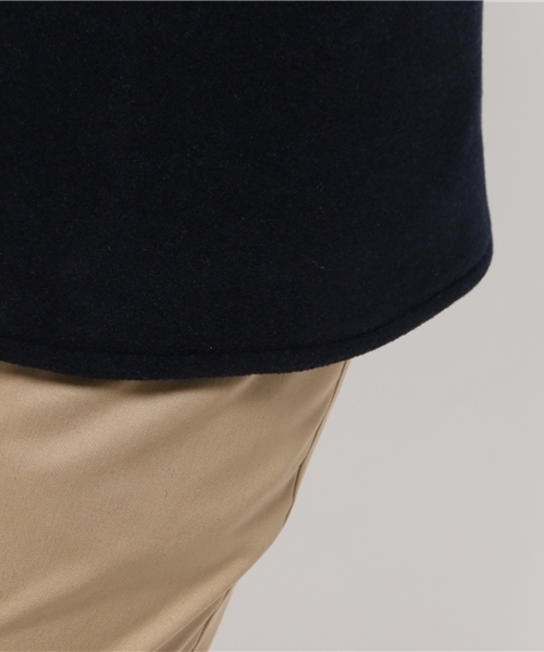 SEVENDAYS=SUNDAY（セブンデイズサンデイ）の「メルトン　フード付シングルＰコート（ピーコート・レディース・キャメル/ネイビー/レッド・LARGE/MEDIUM）」の10枚目の写真