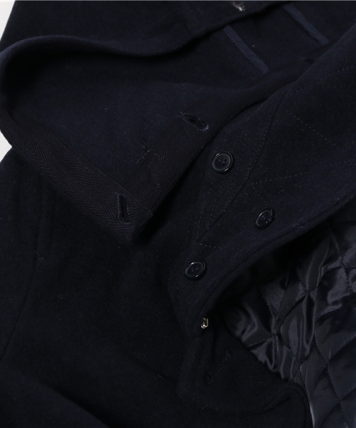 SEVENDAYS=SUNDAY（セブンデイズサンデイ）の「メルトン　フード付シングルＰコート（ピーコート・レディース・キャメル/ネイビー/レッド・LARGE/MEDIUM）」の11枚目の写真