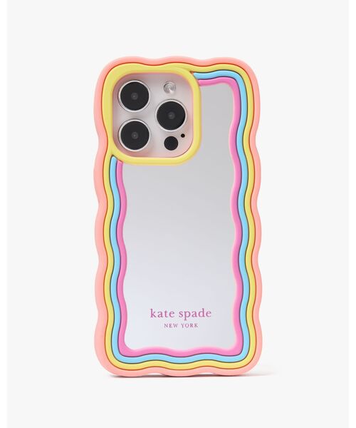 ケイトスペード iPhone14Pro ケース レインボー 虹 kate spade new york（ケイトスペード ニューヨーク）の「レインボー