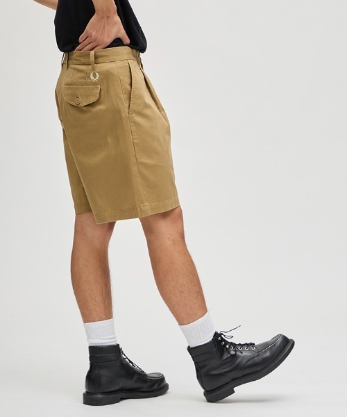 FRED PERRYフレッドペリー　巻きプリーツスカート風キュロットワイドパンツ FRED PERRY プリーツ スカート レディース フレッドペリー