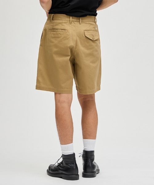 FRED PERRY ブラウン ワイドパンツ Fred Perry フレッドペリー ストレート コットンツイル パンツ