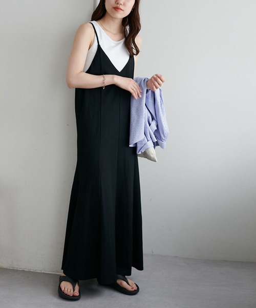 DISCOAT(ディスコート)の「ラメワッフルタンクトップ(タンクトップ・レディース・オフホワイト/チャコールグレー/グリーン系その他/オレンジ・FREE)」の9枚目の写真