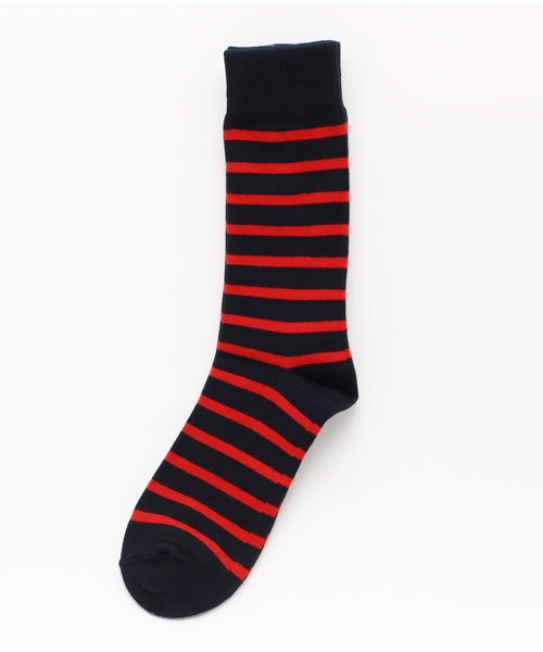 SEVENDAYS=SUNDAY（セブンデイズサンデイ）の「【ａｄｂｅｎ】クルーボーダー（ソックス/靴下・メンズ・ネイビー/ブラック/ホワイト・FREE）」の3枚目の写真