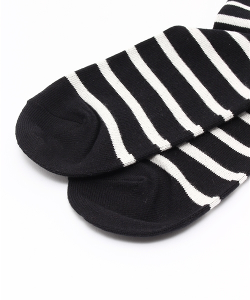 SEVENDAYS=SUNDAY（セブンデイズサンデイ）の「【ａｄｂｅｎ】クルーボーダー（ソックス/靴下・メンズ・ネイビー/ブラック/ホワイト・FREE）」の4枚目の写真