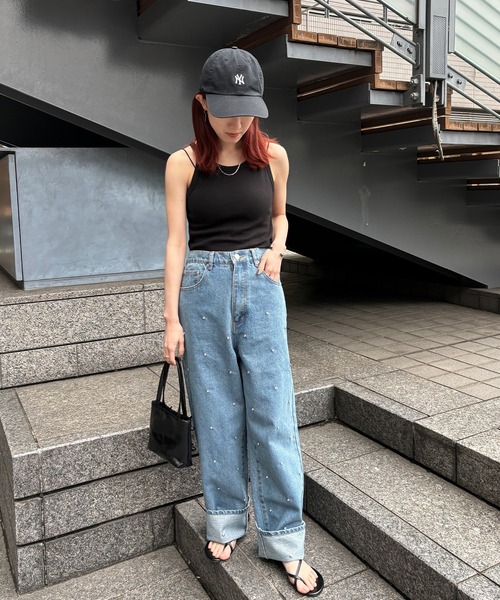 ISOOK（アイスー）の「【ISOOK / アイスー】アメリカンスリーブタンクトップ / アメスリタンク キャミソール インナーキャミ ZOZOTOWN限定（タンクトップ・レディース・ブラック/ネイビー/ホワイト・FREE）」の9枚目の写真