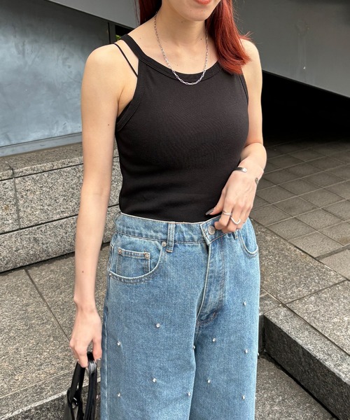 ISOOK（アイスー）の「【ISOOK / アイスー】アメリカンスリーブタンクトップ / アメスリタンク キャミソール インナーキャミ ZOZOTOWN限定（タンクトップ・レディース・ブラック/ネイビー/ホワイト・FREE）」の11枚目の写真