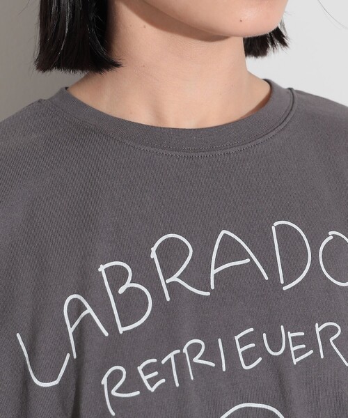 Labrador Retriever(ラブラドールリトリーバー)の「BEAMS HEART / Labrador Retriever 手書きドッグ Tシャツ(Tシャツ/カットソー・レディース・チャコールグレー/オフホワイト・FREE)」の14枚目の写真