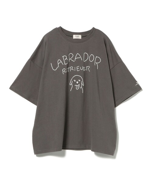 Labrador Retriever(ラブラドールリトリーバー)の「BEAMS HEART / Labrador Retriever 手書きドッグ Tシャツ(Tシャツ/カットソー・レディース・チャコールグレー/オフホワイト・FREE)」の18枚目の写真