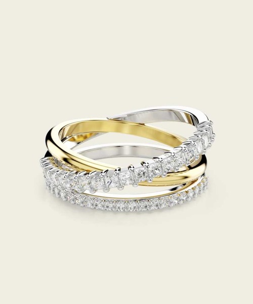 SWAROVSKI(スワロフスキー)の「【公式】【スワロフスキー】Hyperbola リング, ミックスカット, ホワイト, ミックスメタル仕上げ(リング・レディース・ホワイト・50)」の1枚目の写真