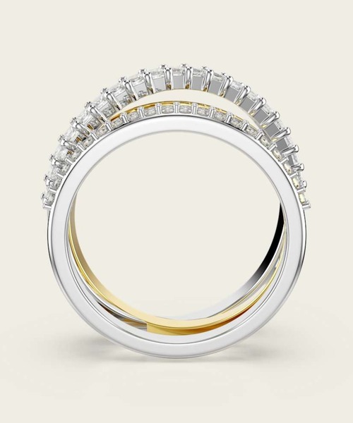 SWAROVSKI(スワロフスキー)の「【公式】【スワロフスキー】Hyperbola リング, ミックスカット, ホワイト, ミックスメタル仕上げ(リング・レディース・ホワイト・50)」の6枚目の写真