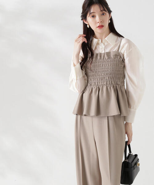 PROPORTION BODY DRESSING（プロポーションボディドレッシング）の「ショートシアーシャツ / 1214210503（シャツ/ブラウス・レディース・ホワイト系その他/ブルー/ピンク・FREE）」の10枚目の写真