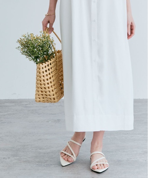 kirakiraShop(キラキラショップ)の「フレンチスリーブ ギャザー ワンピース 袖なし(ワンピース・レディース・スカイブルー/ブラック/オフホワイト/ミント/ライトパープル・M/L)」の17枚目の写真