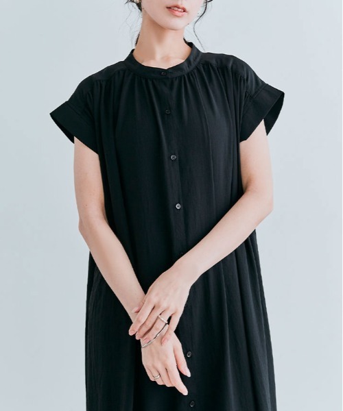kirakiraShop(キラキラショップ)の「フレンチスリーブ ギャザー ワンピース 袖なし(ワンピース・レディース・スカイブルー/ブラック/オフホワイト/ミント/ライトパープル・M/L)」の19枚目の写真