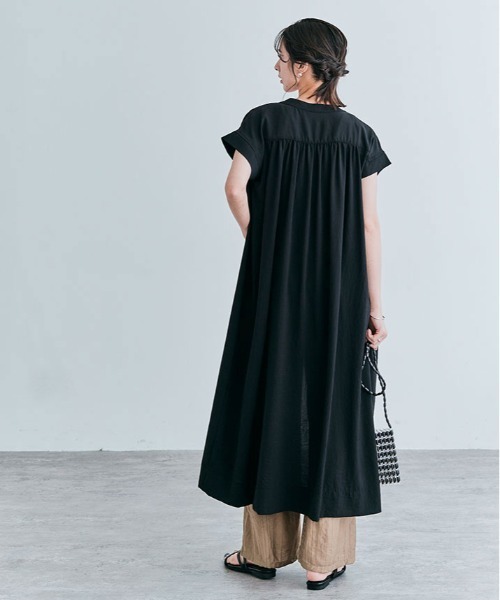 kirakiraShop(キラキラショップ)の「フレンチスリーブ ギャザー ワンピース 袖なし(ワンピース・レディース・スカイブルー/ブラック/オフホワイト/ミント/ライトパープル・M/L)」の22枚目の写真