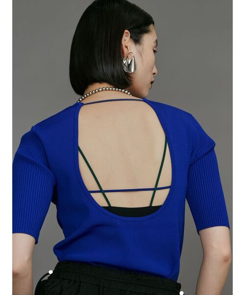 【美品】UN3D. アンスリードオープンスリーブニットセット　ブラック UN3D.（アンスリード）の「オープンスリーブニットセット