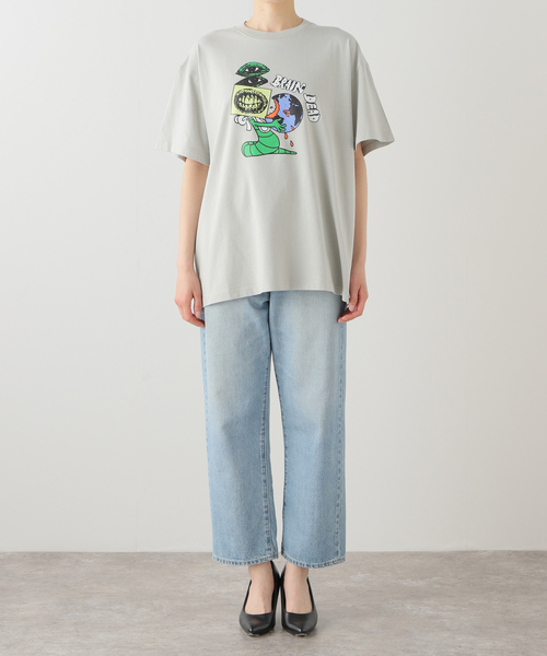 BRAIN DEAD(ブレインデット)の「【BRAIN DEAD/ブレインデッド】WORM FOOD T-SHIRT:Tシャツ(Tシャツ/カットソー・レディース・グレー・MEDIUM)」の13枚目の写真